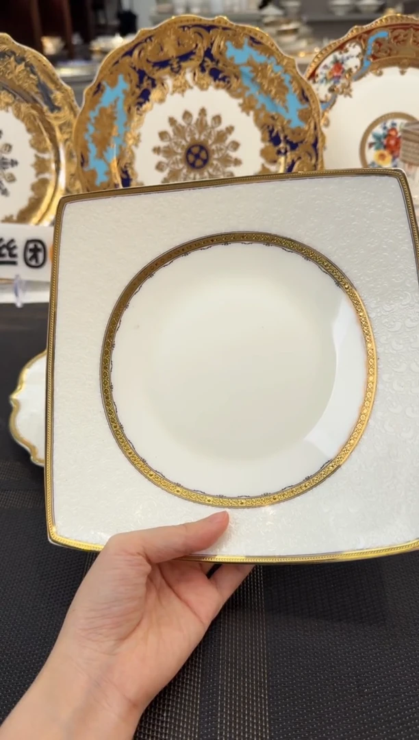 瓷片方深盘 正品 1个