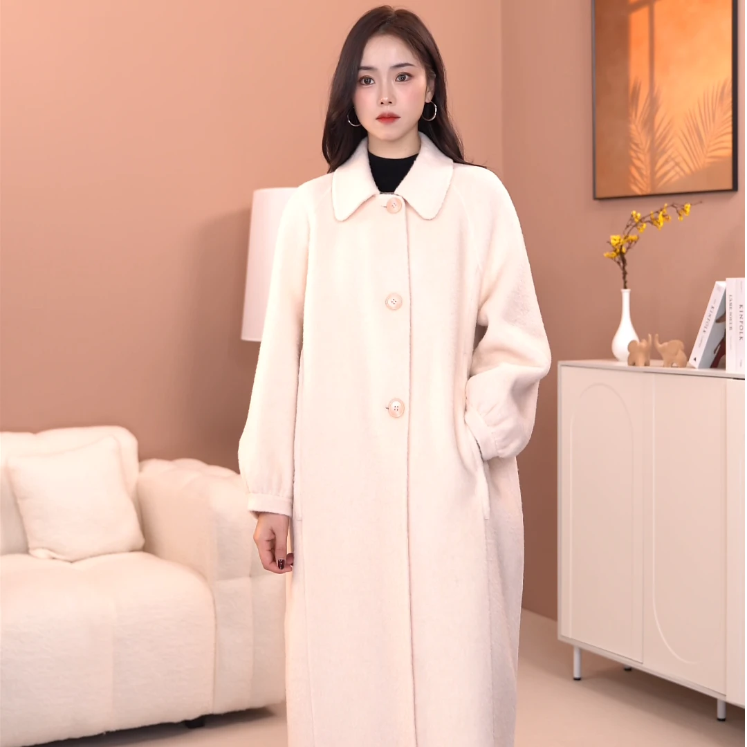 【苏力大衣】881007-2025新款秋冬双面苏力大衣外套冬季加厚长款