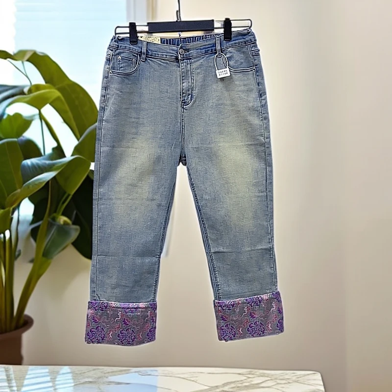 130-210斤 分码 牛大侠新中式直筒高弹牛仔裤