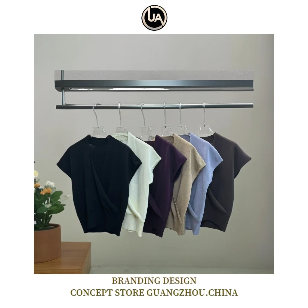 UA美式淘衣白正肩设计潮女T恤17238