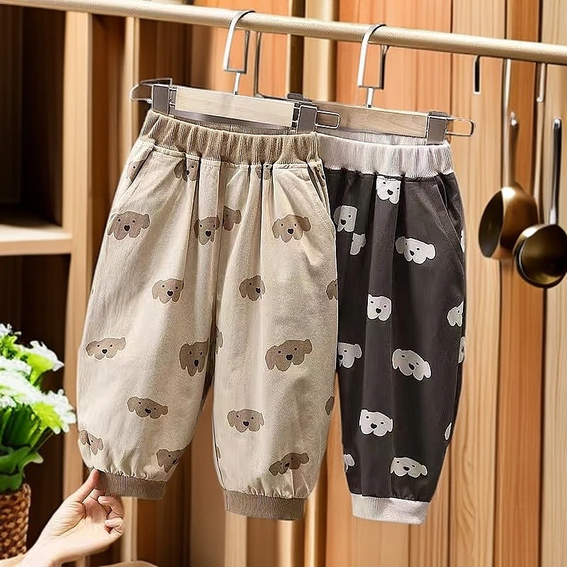儿童儿童节卡通裤子印花新款女童宝宝洋气春秋休闲裤洋气宽松