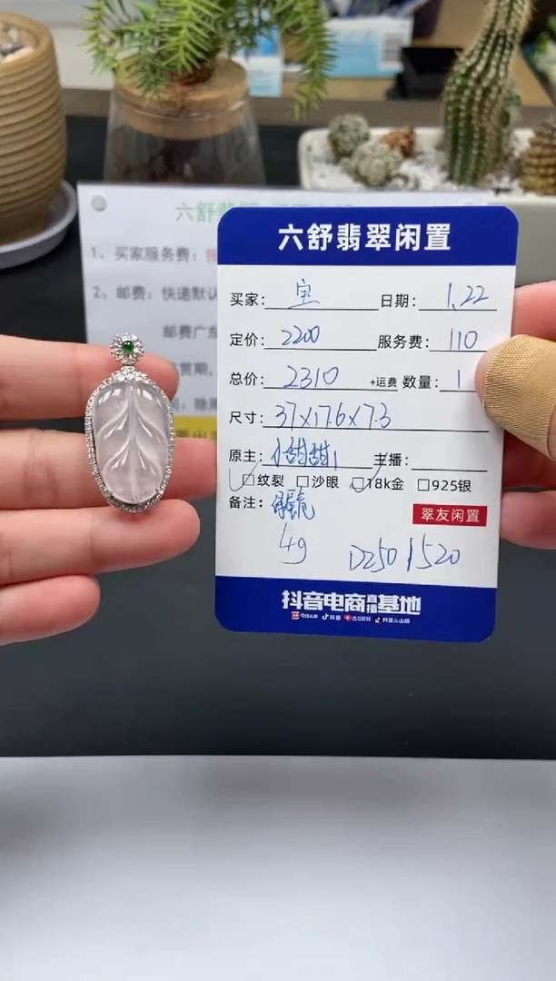 【闪购商品】翡翠颈饰18K金镶嵌D2501520
