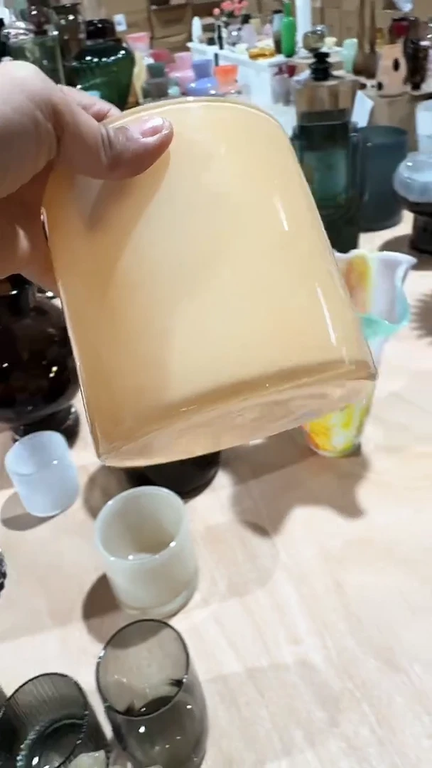 【闪购商品】玻璃奶黄蜡杯