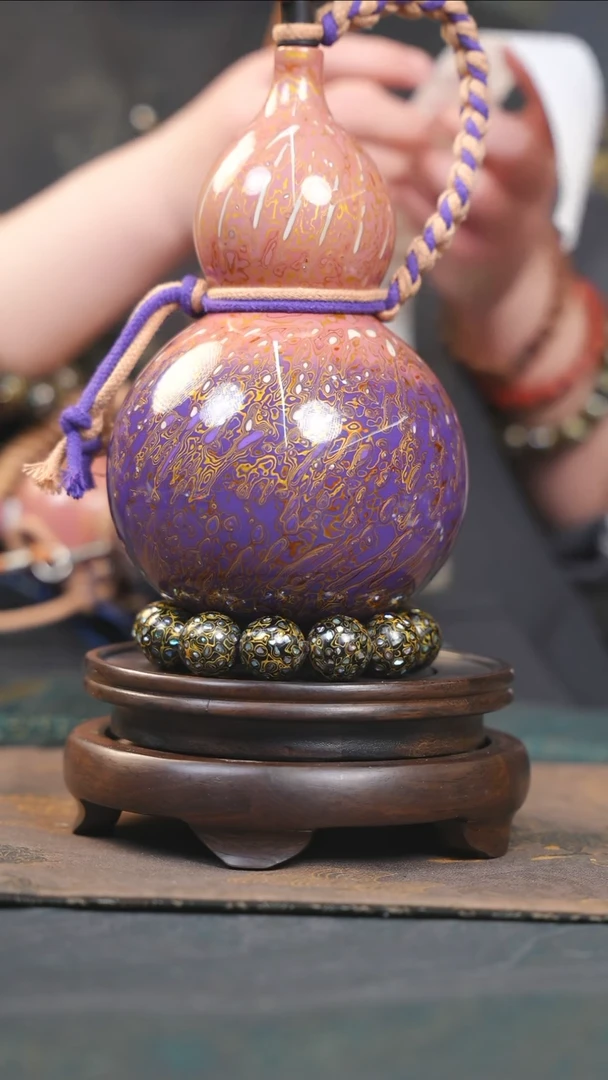 【闪购商品】YH223漆艺酒葫芦不包手串及旋转底座