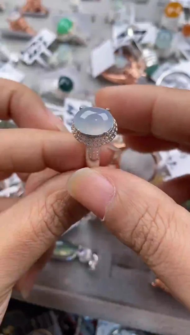 未镶嵌戒指翡翠333---8