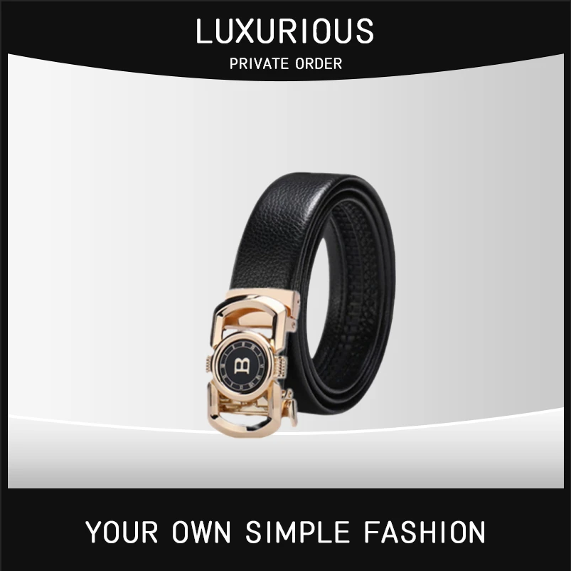 CoinoKnoe合金扣真皮男款腰带男士自动扣皮带韩版潮流休闲裤腰带