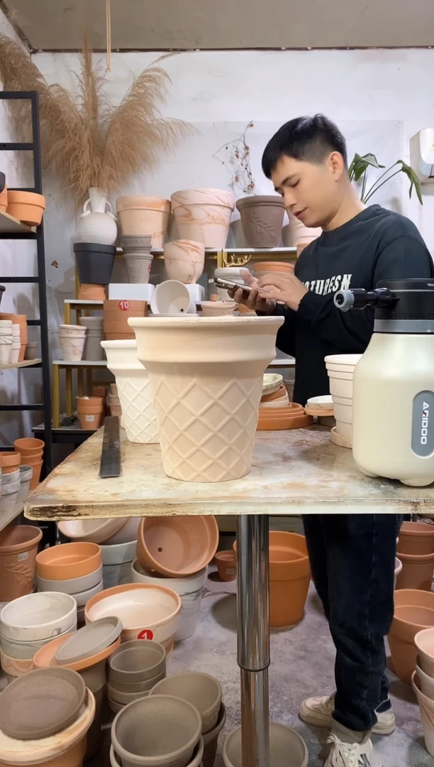 瑕疵无售后22*22白色冰淇淋 1盆无托