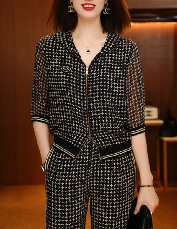 字母循环-新款2025时尚舒适百搭减龄优雅轻奢气质套装