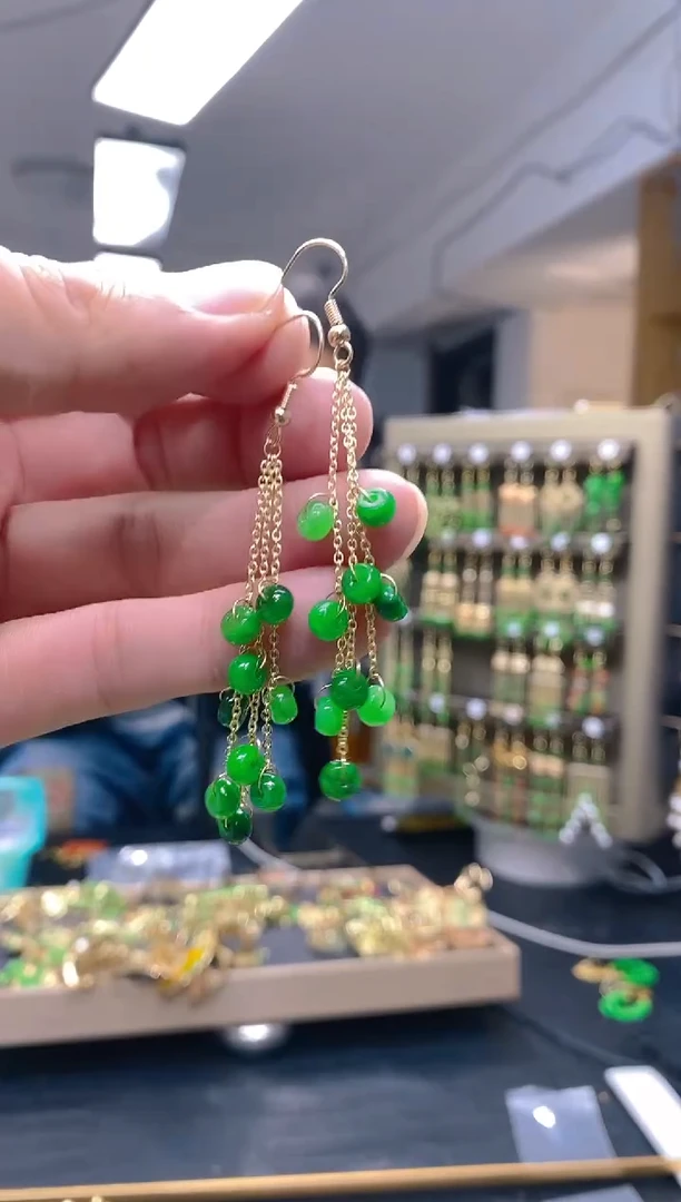 【闪购商品】翡翠耳饰合金320翡翠耳钩