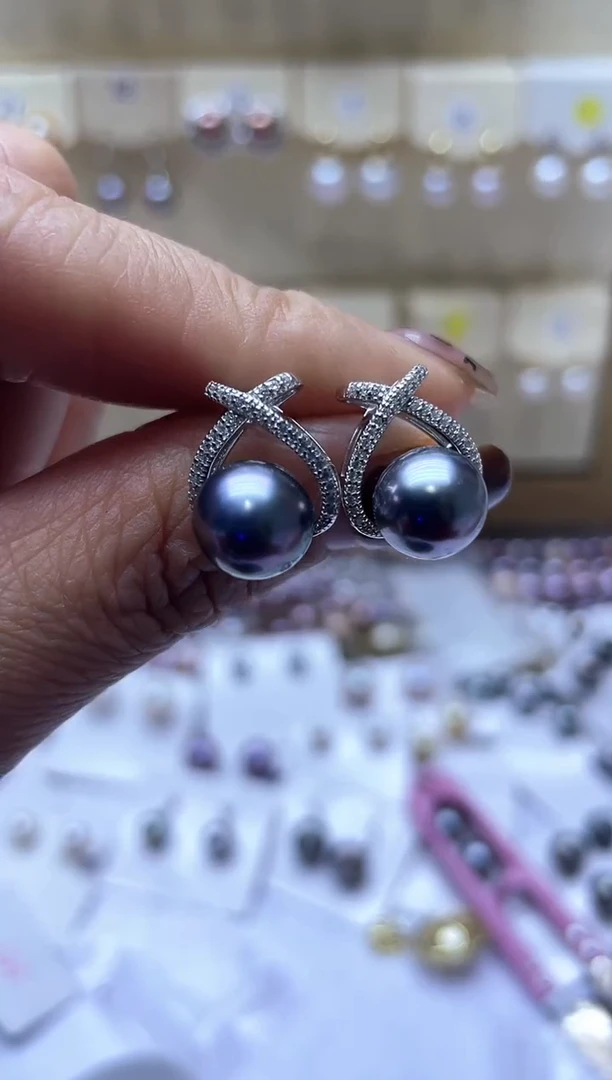 【闪购商品】海水珍珠耳饰银S925镶嵌2