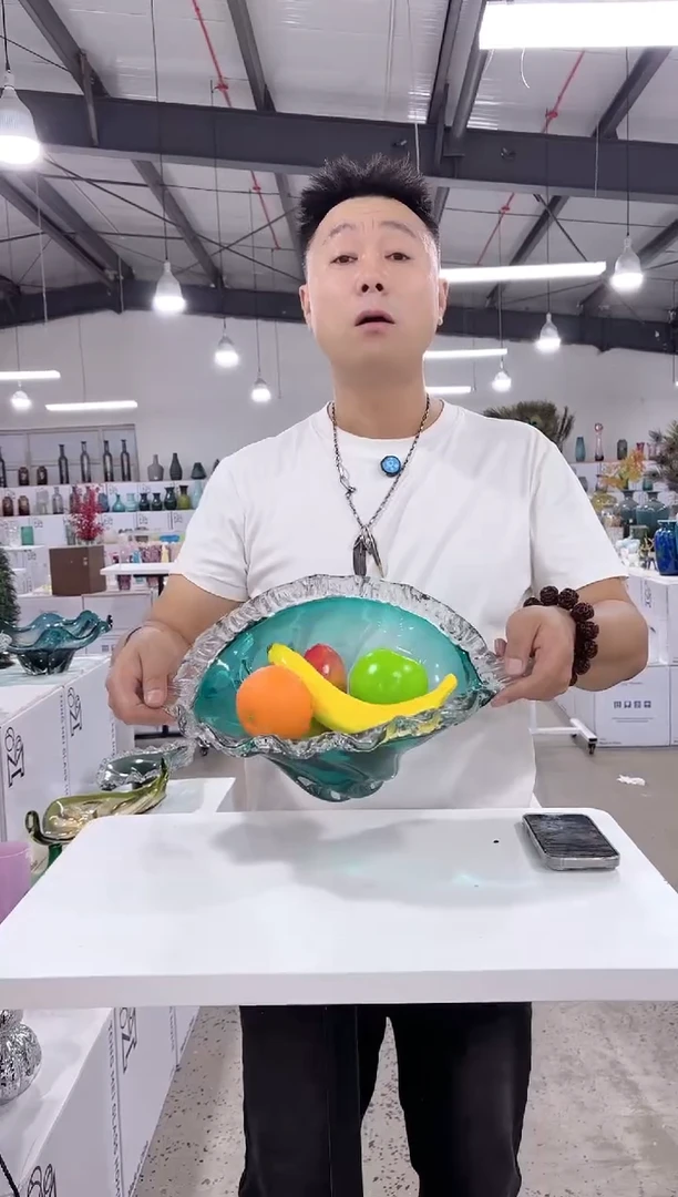 直播主播同款水果盘琉璃手工制作