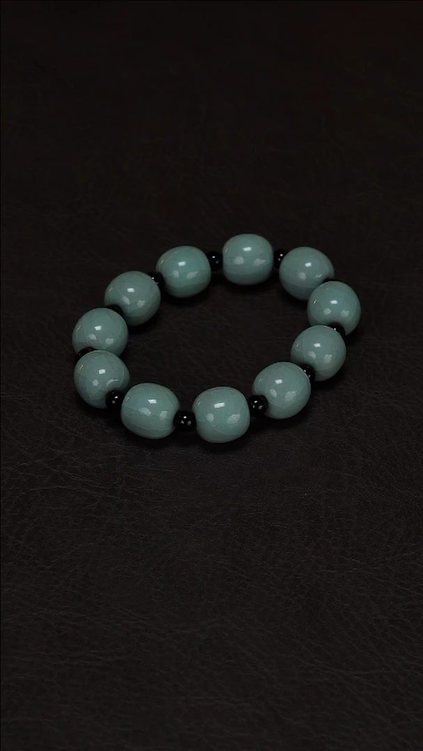 摆件天青色手串-精品-礼盒包