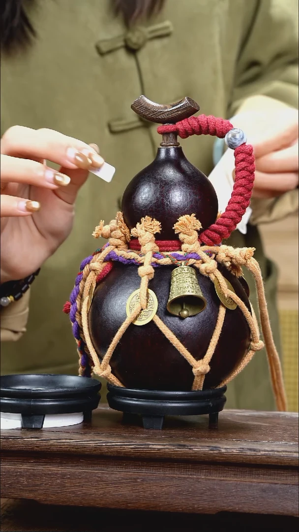 （096）复古网兜款天然酒葫芦（一葫一拍）