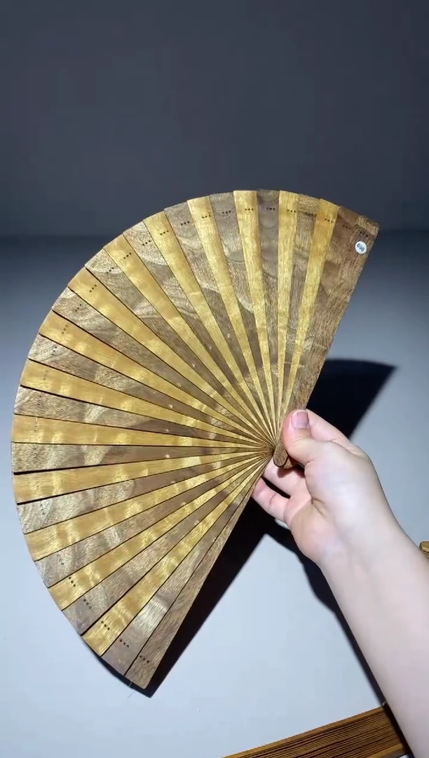 金丝楠无*21cm金丝楠木小叶桢楠扇698