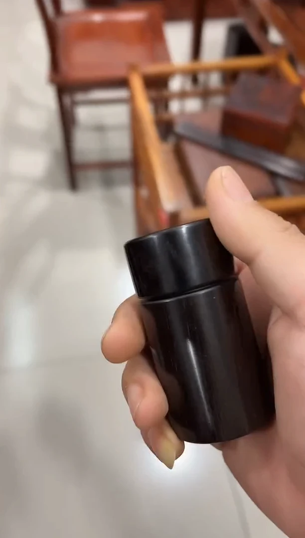 紫檀木大号牙签罐大