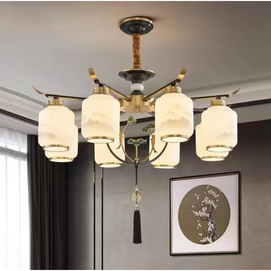 新中式吊灯中国风禅意客厅灯卧室书房灯餐厅吊灯茶室饭店包厢吊灯