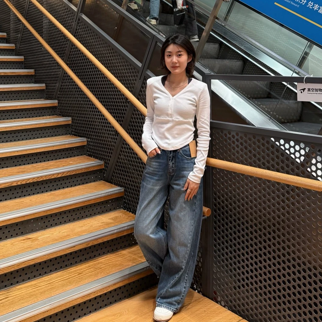 6080-boensesi-秋季新款韩版修身显瘦垫肩百搭长袖打底衫