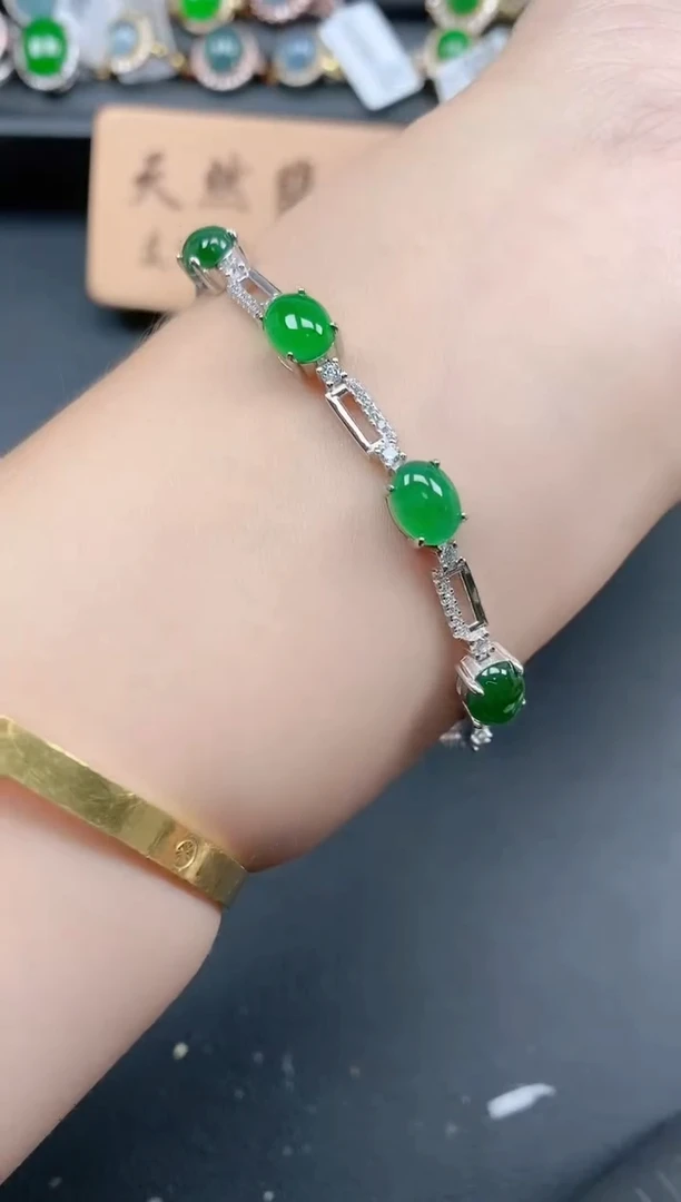 银S925镶嵌戒指翡翠111