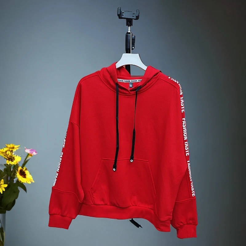 【素境】7022#2025年春新款韩版连帽洋气卫衣女小个子套头上衣长58