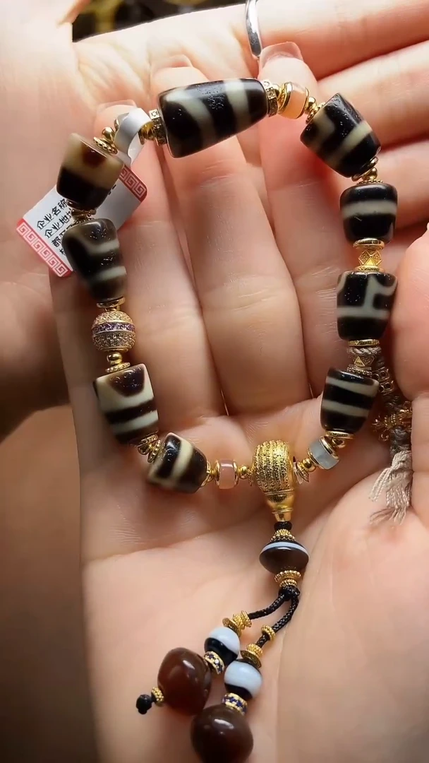 未镶嵌手链玛瑙/玉髓（覆膜）条纹玛瑙