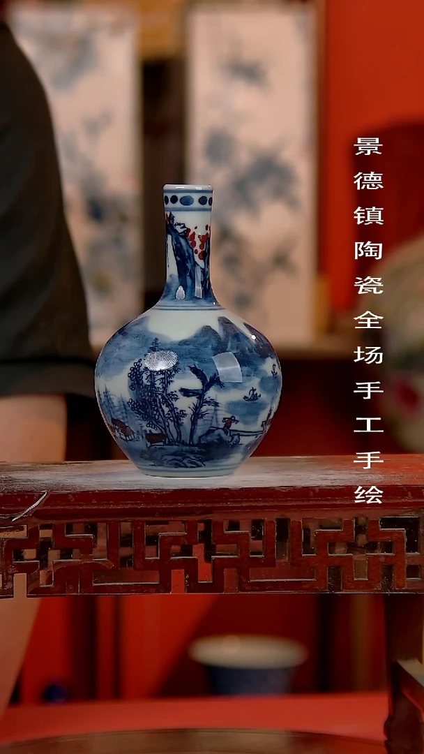 摆件景德镇陶瓷 手工手绘