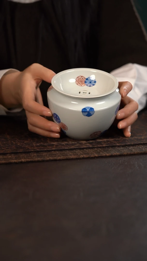 【闪购商品】杯聚澜堂青红皮球花水洗带盖