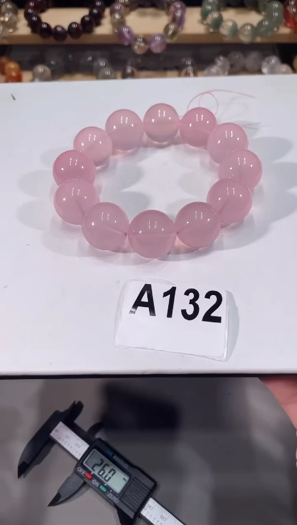 未镶嵌手链水晶A132 粉水 20