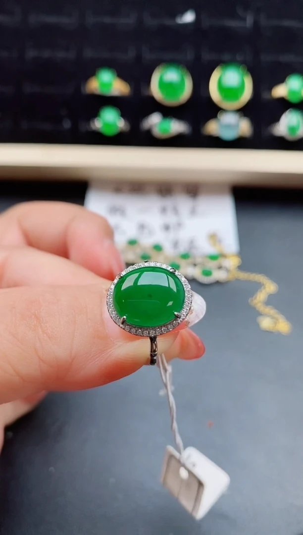 【闪购商品】翡翠戒指银S925镶嵌50805