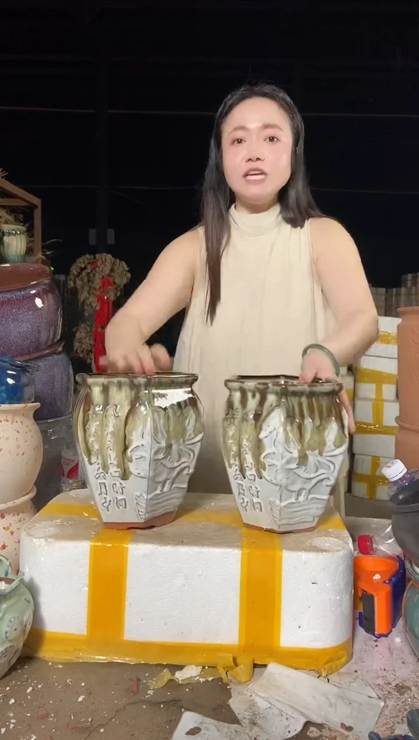 宜兴紫砂粗陶花盆15/20