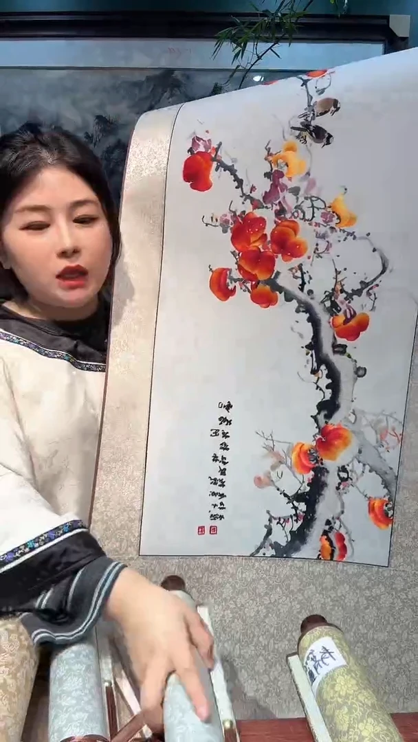 横款闵丹红刺绣工作室纯手工苏绣卷轴
