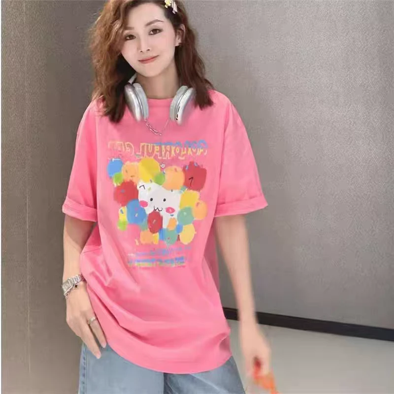 哥弟阿玛施正圆领常规袖百搭短袖常规吸汗休闲印花T恤潮流