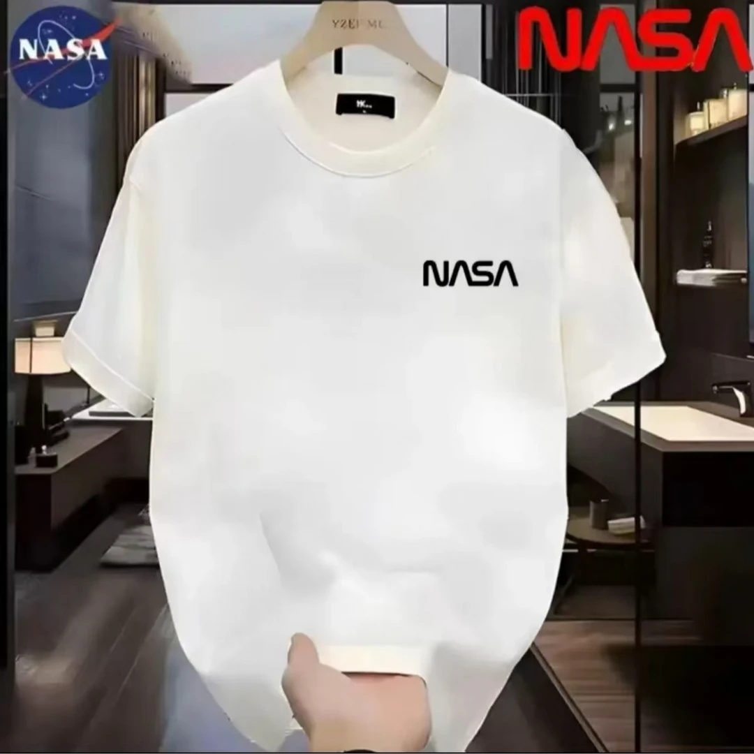 NASA联名纯棉夏季圆领短袖T恤微宽松时尚男女同款休闲百搭01