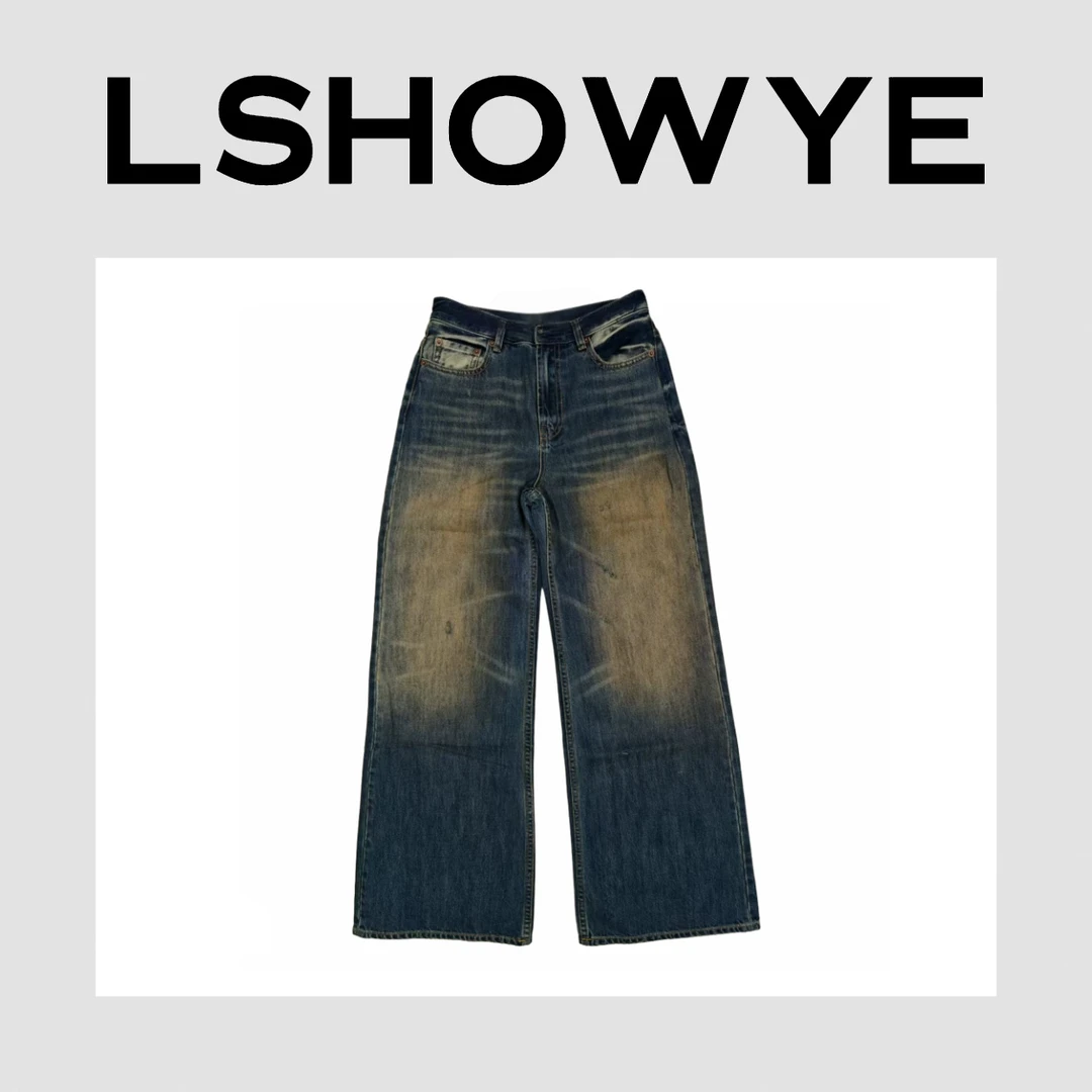 LSHOWYE｜脏脏直简牛仔裤 L5266