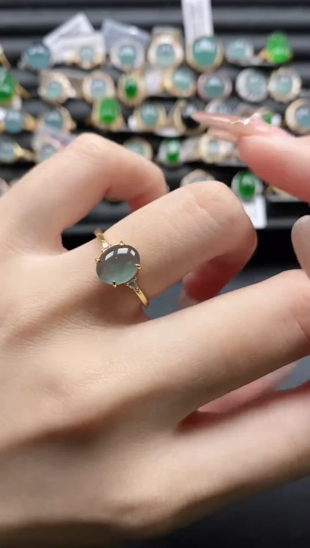 【闪购商品】翡翠戒指银S925镶嵌11111