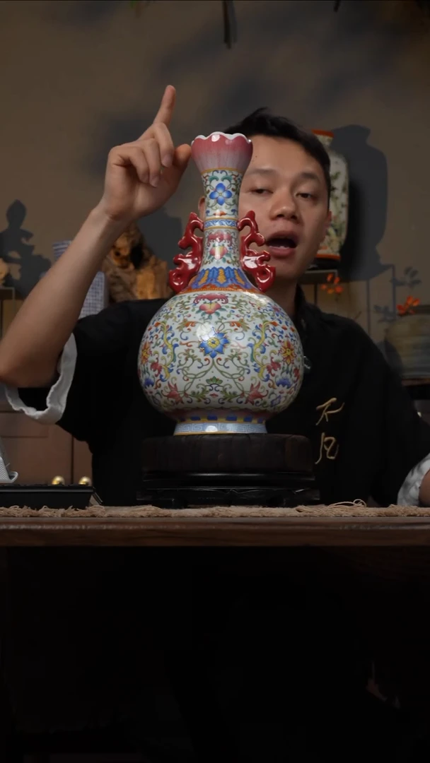 摆件WN问泥景德镇陶瓷花瓶摆件