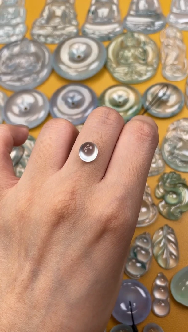 翡翠未镶嵌吊坠(不含链)蛋面 9 8 6.0