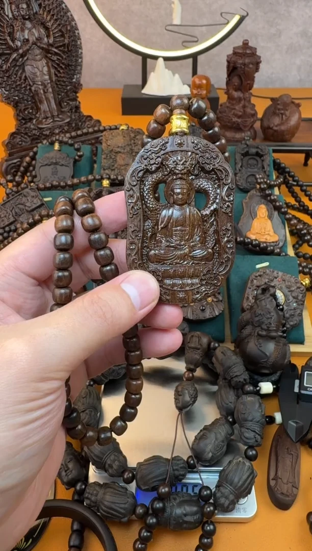 贡木吊坠《巴布亚贡木》新品巴布亚贡木阿弥陀佛