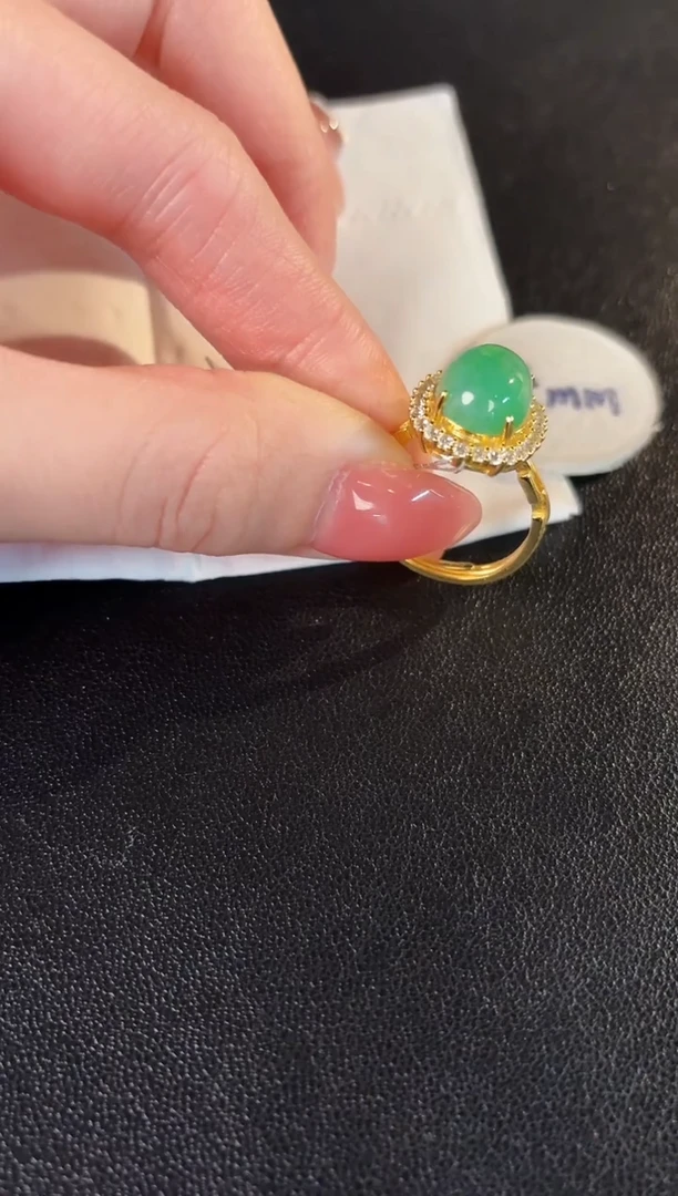 【闪购商品】翡翠戒指银S925镶嵌 缅料A货/支持复检/一件