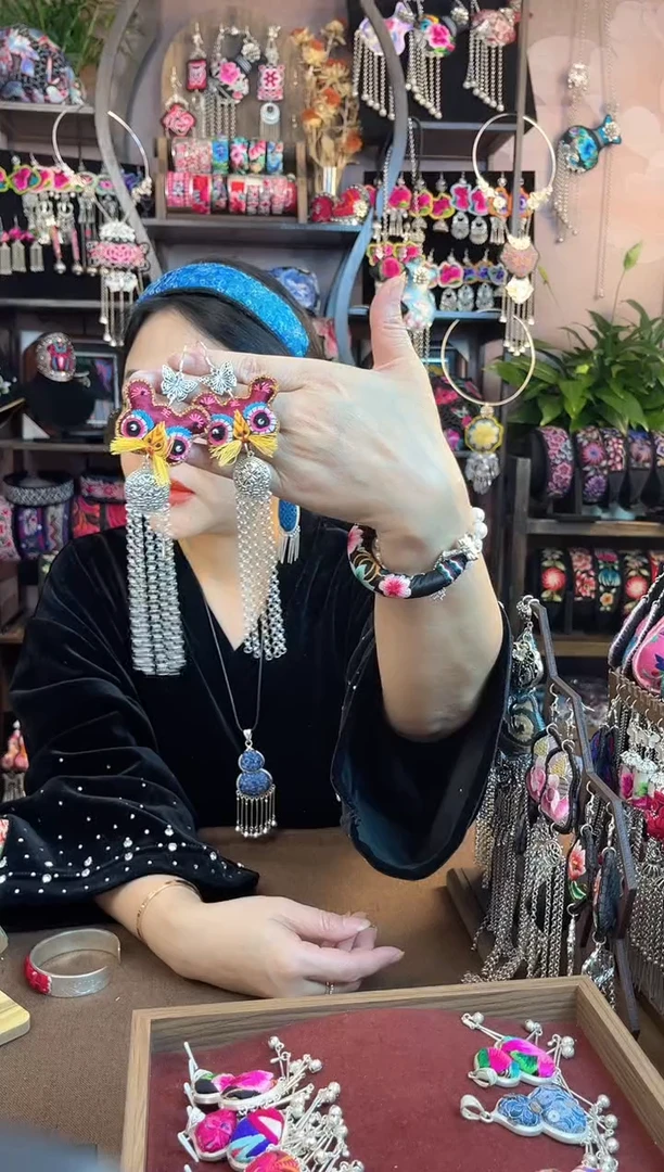 织绣 民族风手工非遗老绣饰品363