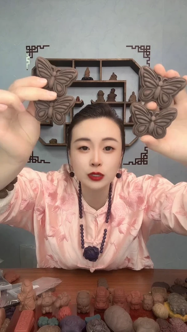 泥塑润fei 理气蝴蝶2个