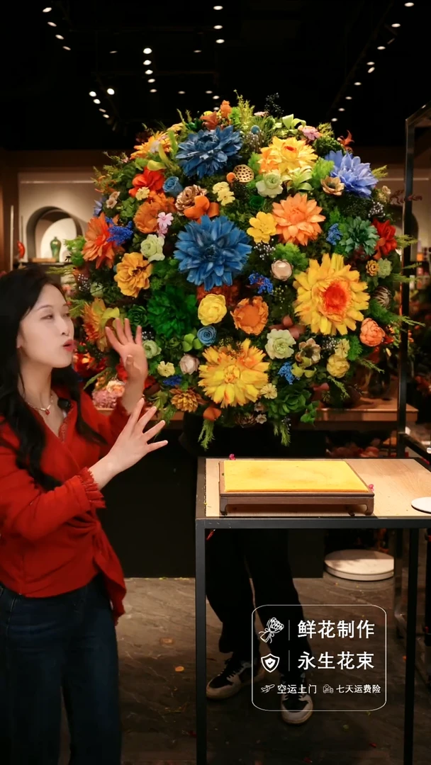 手工艺品琉璃手工花器花束空运包邮送货上门-以图片为准