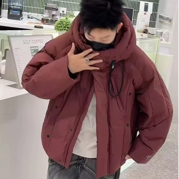 【加厚阔版外套】--欧潮男女同款秋冬季保暖厚款防寒服外套--8861