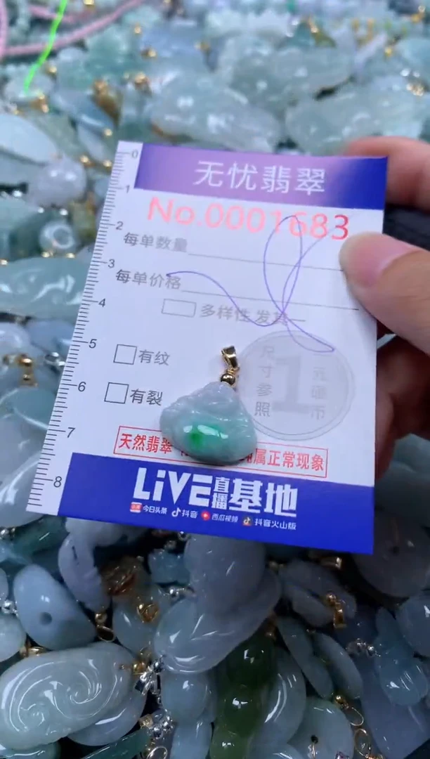 翡翠未镶嵌吊坠(不含链)1683