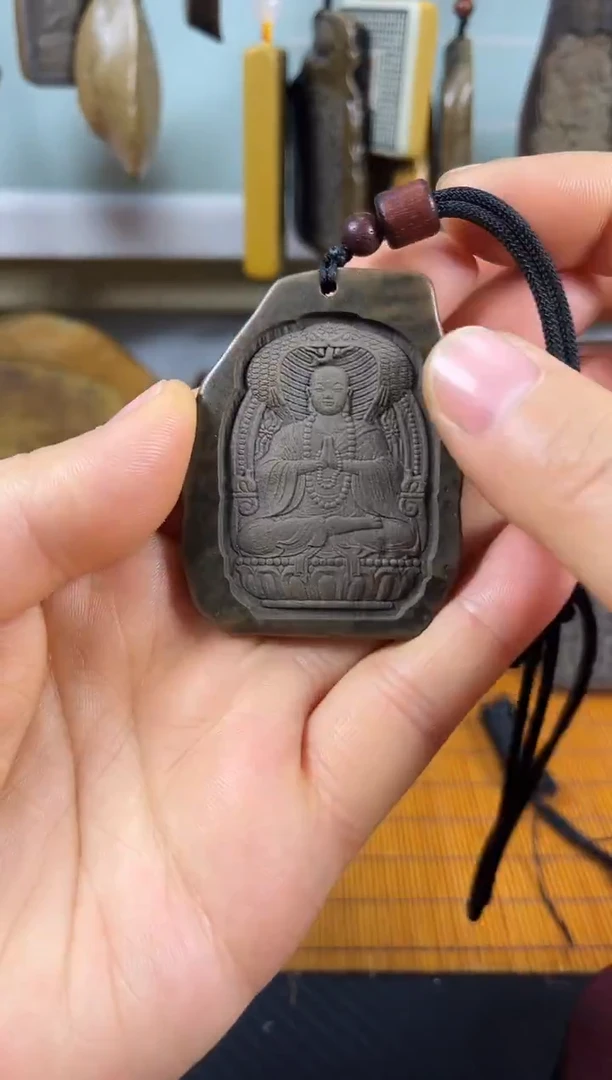 原石雕刻   默认打孔穿绳83