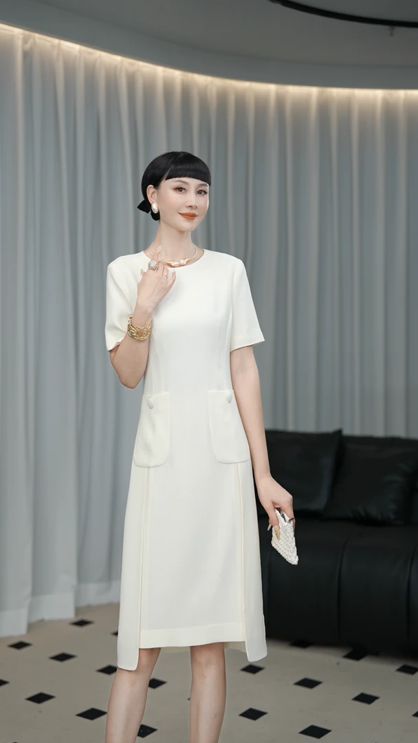 鹿歌新款（预热中）-时尚气质连衣裙H5202LA0597