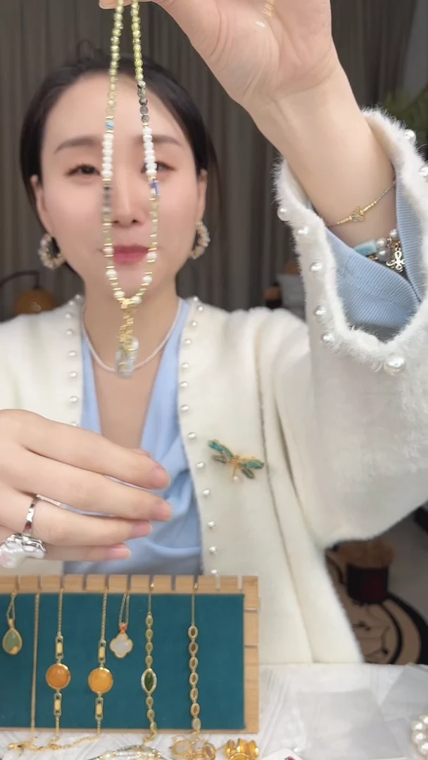 颈饰未镶嵌淡水珍珠竹叶巴洛克项链