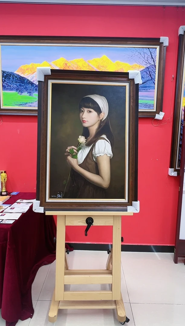 油画梁静-60*90尺寸-油画作品