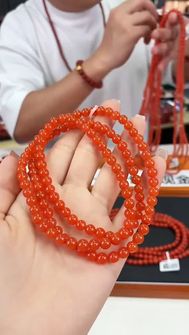 南红玛瑙滴水洞多圈5+未镶嵌一个/条