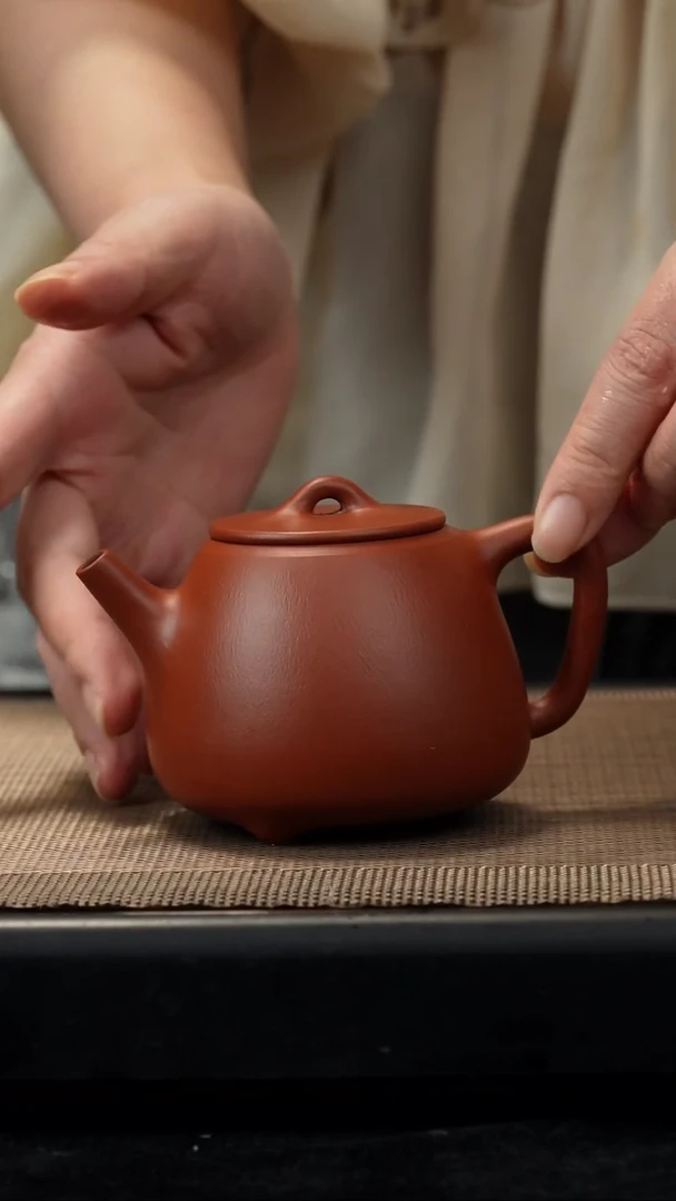 茶壶紫砂朱泥高瓢200CC