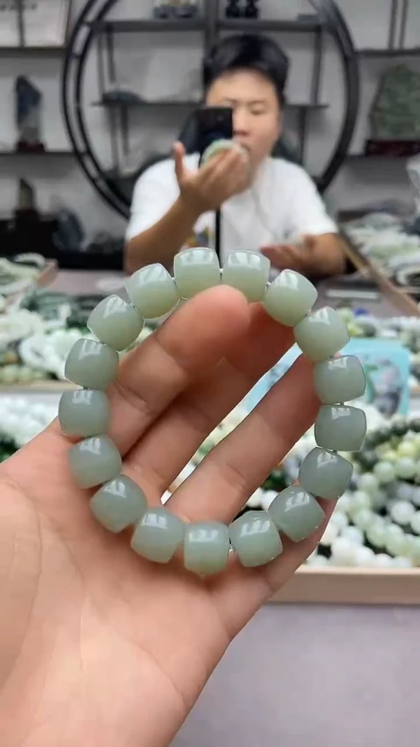 未镶嵌手串和田玉且末迪克兰13直切